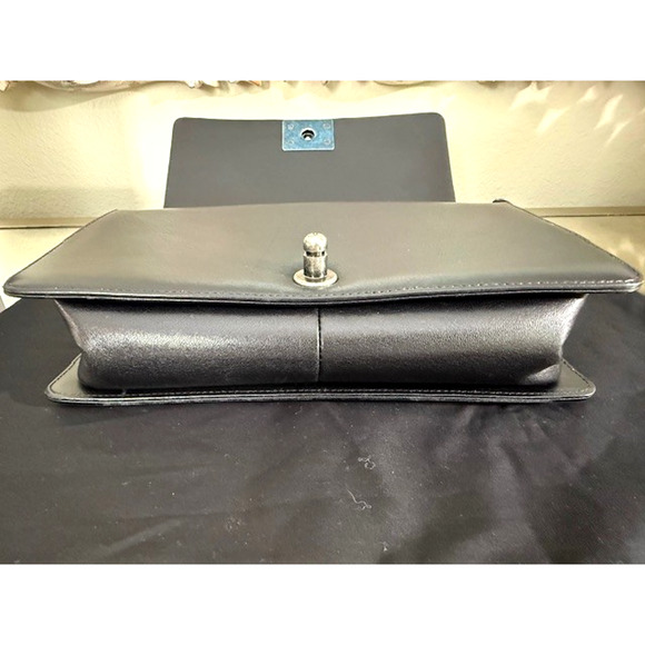 Chanel TWEED WOVEN Medium Boy Flap Bag Embellished Black Lambskin Box & Dustbag - Picture 16 of 16